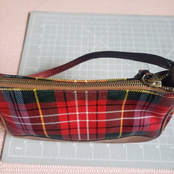 Coach Vintage Y2K Demi Shoulder Tartan Plaid Wool Purse - Picture 11 of 13